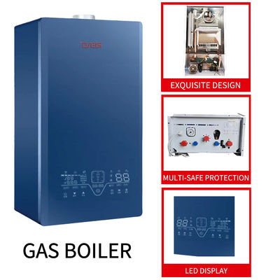 Sanitary Wall Mount Gas Boiler 28kw Gas Wall Mounted Boiler Blue Shell Stepless